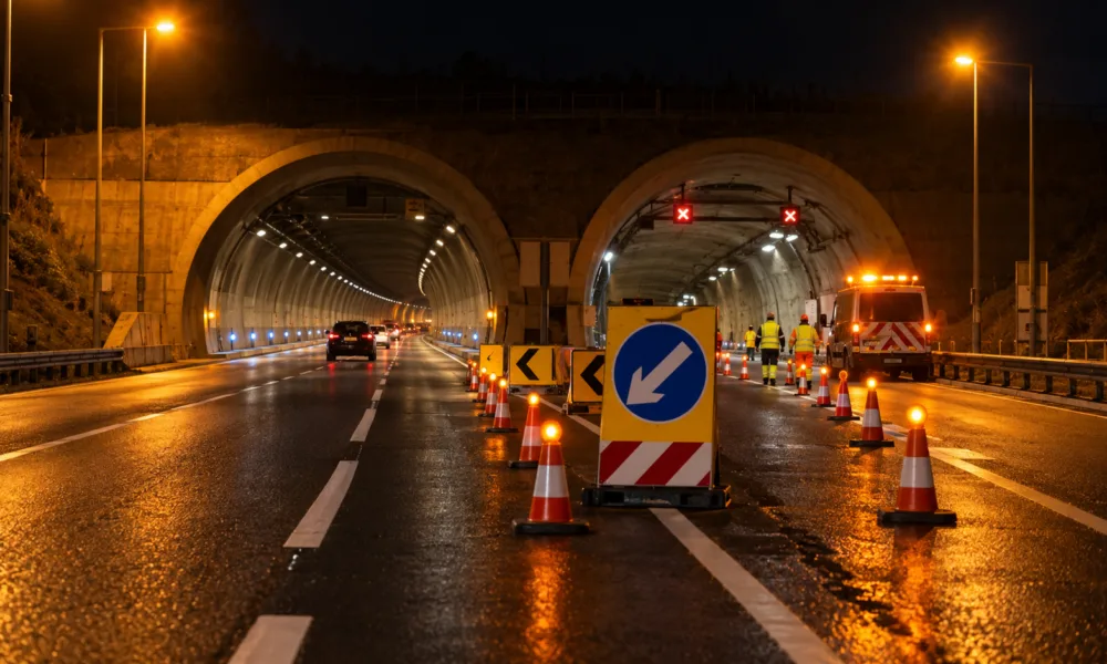 Tunel Chennevières na drodze RN12 w Yvelines znów zamykany nocami – pierwsza przerwa już w poniedziałek od 22.00