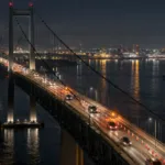 Most w Saint-Nazaire przez siedem nocy tylko jednym pasem – prace od 20 do 29 października w godz. 22.00-5.00