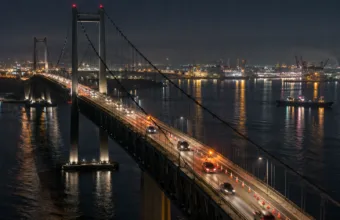 Most w Saint-Nazaire przez siedem nocy tylko jednym pasem – prace od 20 do 29 października w godz. 22.00-5.00