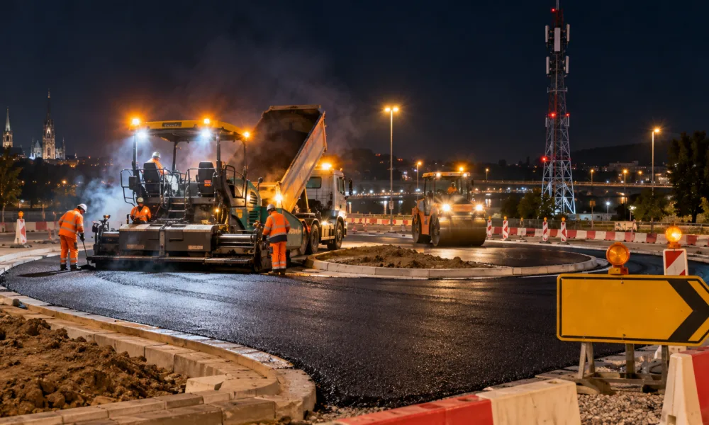 Rondo pod masztem w Les Essarts na trasie Rouen – Elbeuf zamknięte na dwie noce – objazdy od wtorku 20 października