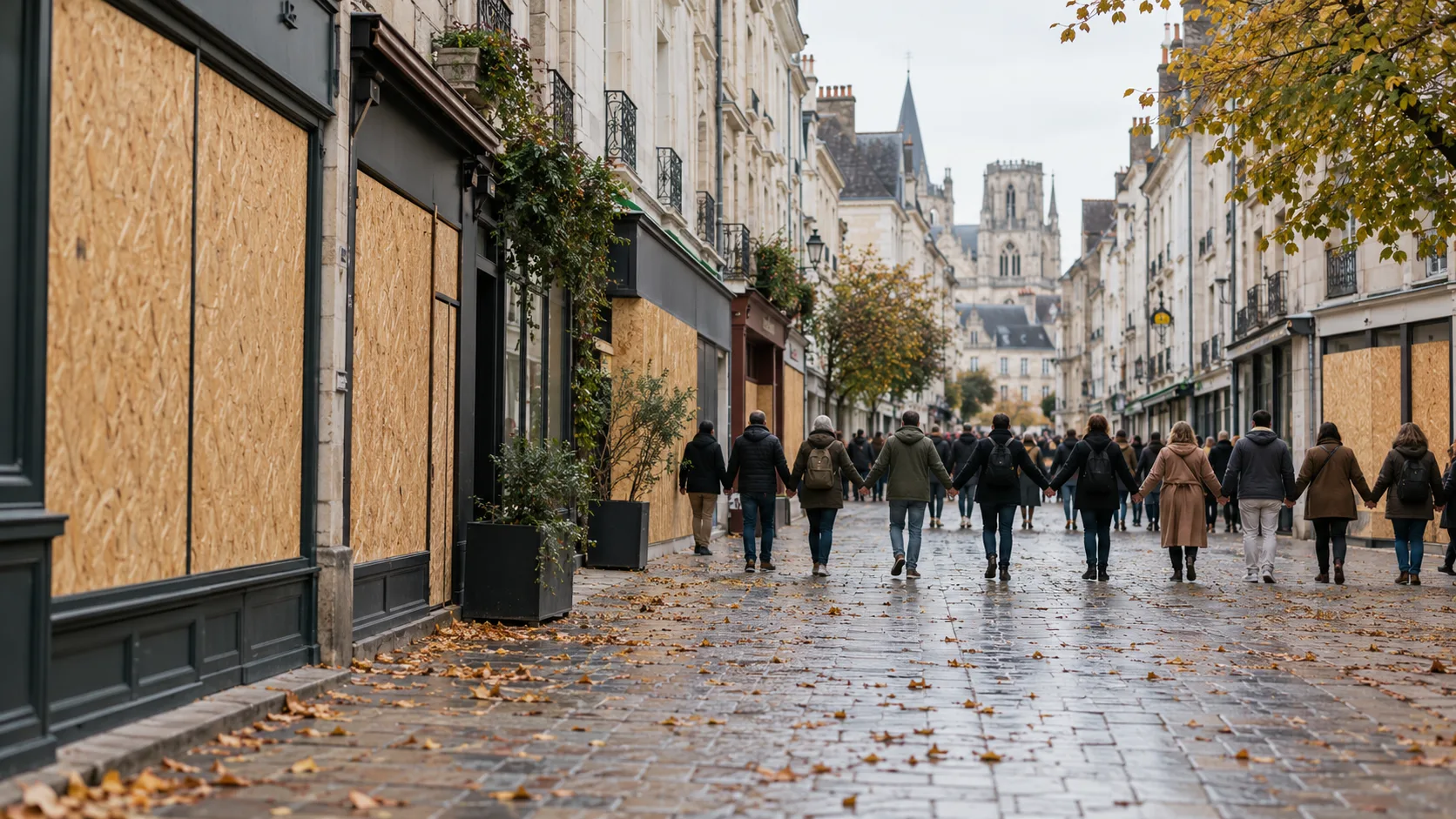 Tours: we wtorek 20 października o godz. 14.00 mieszkańcy mają chwycić się za ręce przy rue de Bordeaux – wsparcie dla splądrowanych sklepów