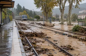 Ulewy sparaliżowały kolej na południu Francji – pociągi nie kursują między Montpellier a Nîmes i na linii Marsylia – Miramas