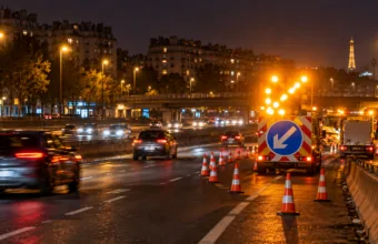 Nocne utrudnienia w regionie paryskim – obwodnica zamknięta między porte Brancion a porte de Bagnolet, N104 zamknięta do piątku
