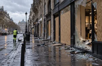 Lyon: grabieże sklepów trwały całą noc i jeszcze w niedzielę rano – policja zatrzymała młodych ludzi plądrujących sklep w centrum