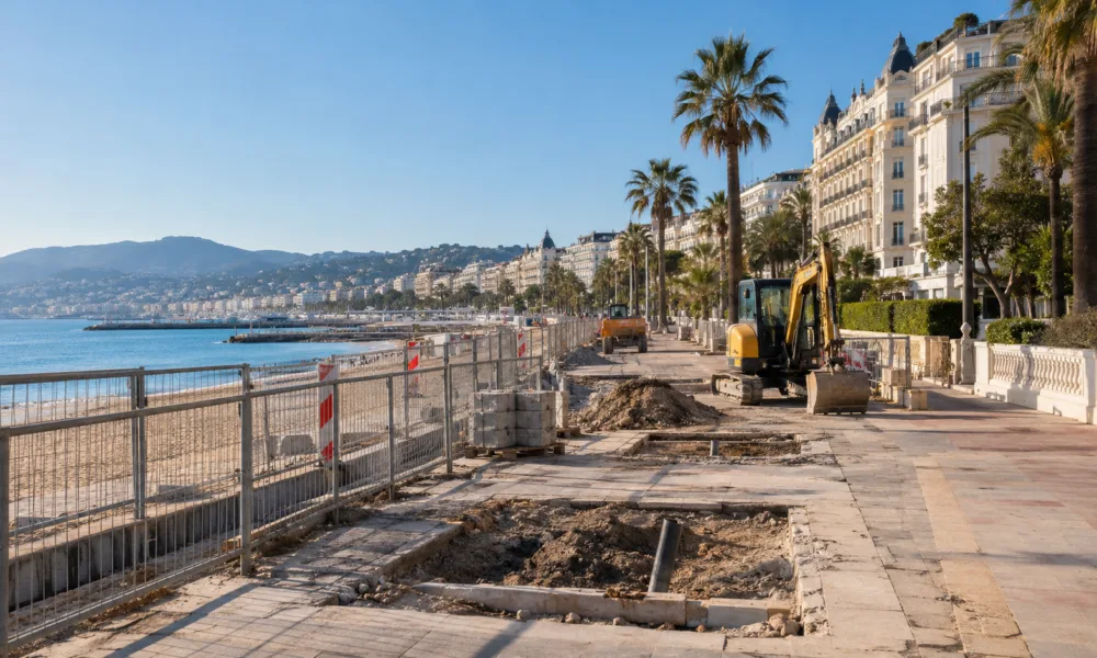 Od poniedziałku 19 października wielka przebudowa Croisette w Cannes – ruch jednokierunkowy i objazdy, prace potrwają do 2029 r.