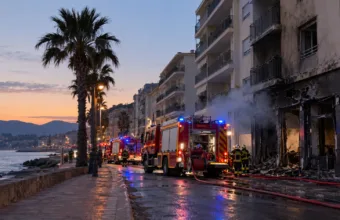 Pożar sklepu w Canet-en-Roussillon – 90 mieszkańców bloku ewakuowanych w środku nocy