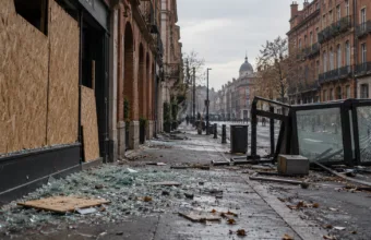 Tuluza po proteście 17 października – według prefekta 1 500-2 000 chuliganów, około 20 splądrowanych sklepów i 94 zatrzymanych