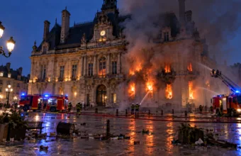 Limoges: demonstranci podpalili ratusz podczas protestu przeciw drożyźnie – spłonęły cztery radiowozy, splądrowano sklepy