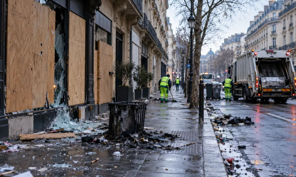 Macron po zamieszkach 17 października: sprawcy zostaną ścigani i ukarani – mer Paryża mówi o „metodycznie zdewastowanych” ulicach